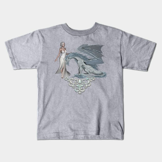 Awesome ice dragon Kids T-Shirt by Nicky2342